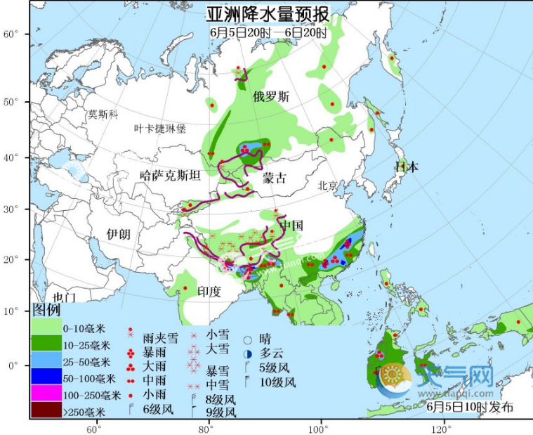 6月5日国外天气预报印度北部台风尼萨加nisarga来袭 天气网