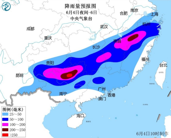 贵州广西等江南一带成降雨“驻防区” 未来三天暴雨袭来