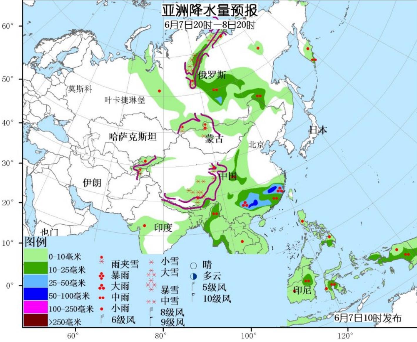 6月7日国外天气预报 美国东南部强降雨依然继续