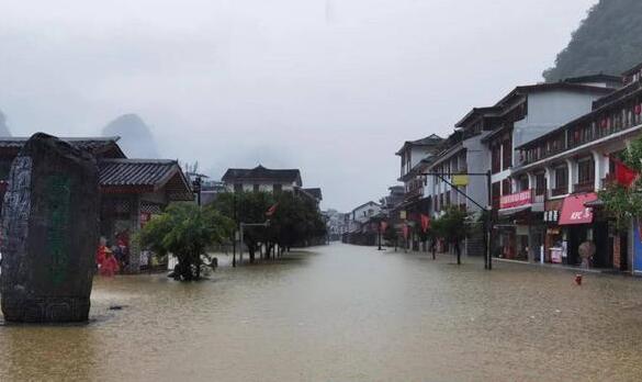 阳朔特大暴雨降雨量高达406毫米 4.75万亩农田被淹1881户受灾