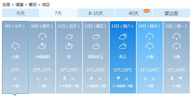 福建暴雨最新动态 今明天全省阴有中到大雨