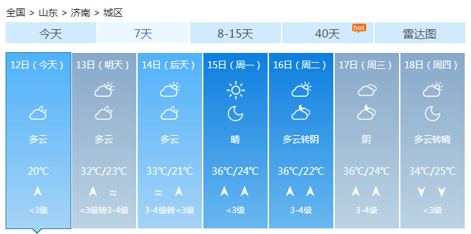 山东东南部有明显降雨 中部和半岛地区将有雷雨