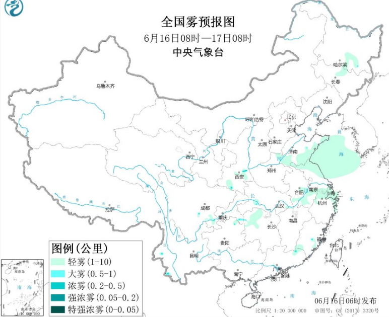 全国雾霾预报：东北华北和黄淮高温有利臭氧生成