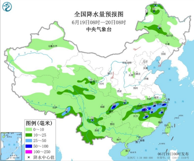 降雨集中在长江中下游 华北干热华南“蒸煮”都要防高温