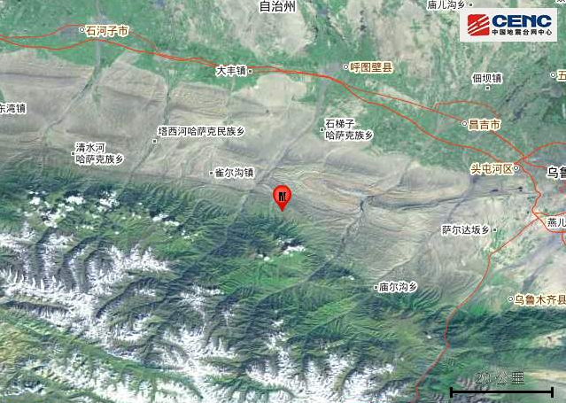 新疆地震最新消息 昌吉呼图壁县爆发3.0级强震