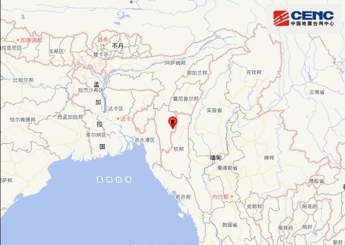 印度地震最新消息 米佐拉姆邦爆发5.7级大地震