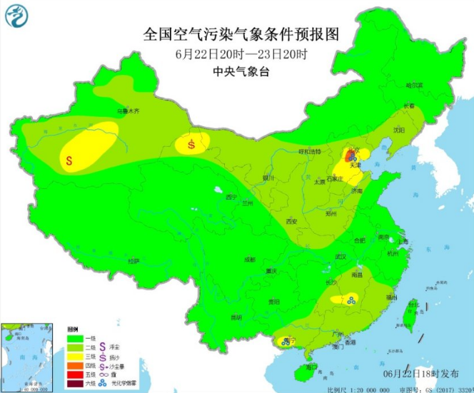 全国雾霾预报：华北和江南东南部有臭氧生成