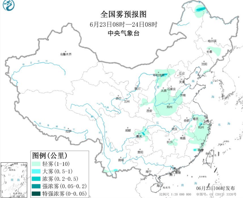 全国雾霾预报：华北和江南东南部有臭氧生成