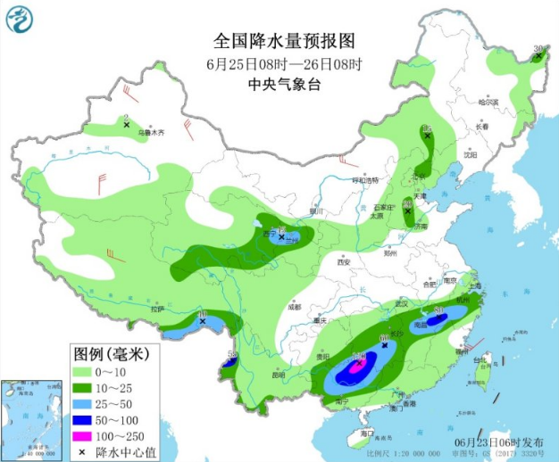 东北华北多阵雨 贵州等长江中下游有暴雨