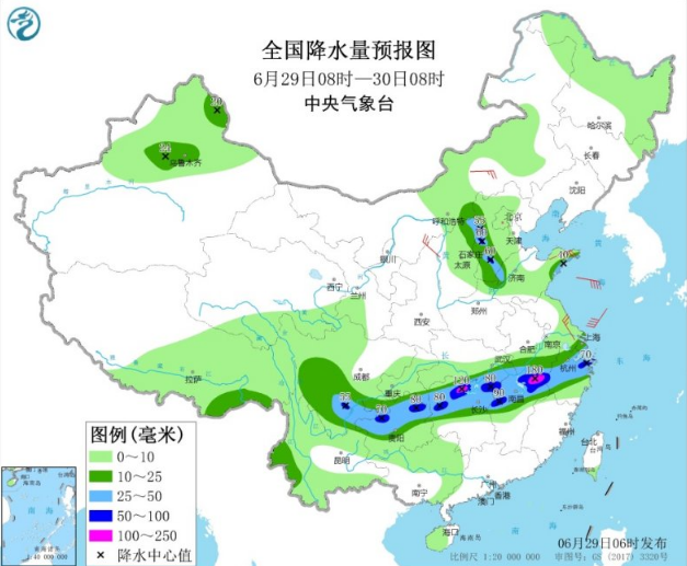 黄淮华北和东北强对流较多 江南北部大到暴雨