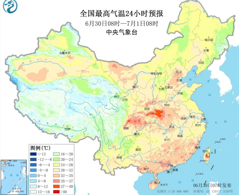 贵州重庆被强降雨带重点关照 黄淮华北有雷雨