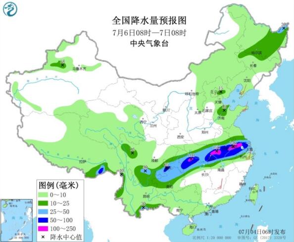 中央气象台再度发布暴雨蓝色预警 西南至长江中下游有大暴雨