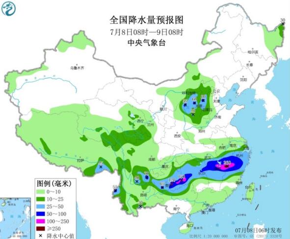 2020高考第二天天气：江西北部等地局地有特大暴雨