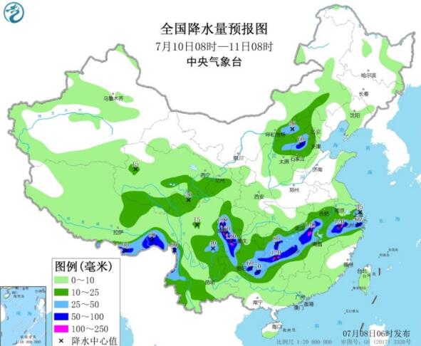 2020高考第二天天气：江西北部等地局地有特大暴雨