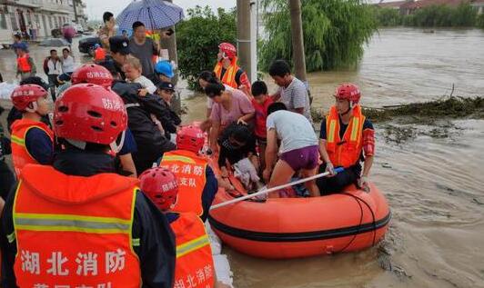 湖北黄梅洪涝灾害内涝严重 累计转移群众1.2万人