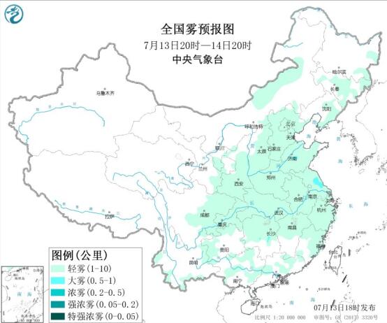 全国雾霾预报：华北浙江有臭氧生成陕西关中等级较高