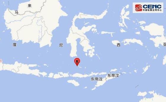 印尼弗洛勒斯海域发生5.7级地震 此次地震没有引发海啸