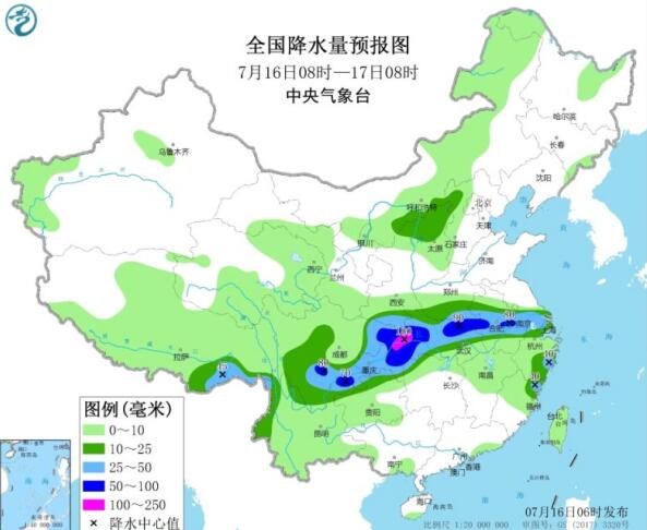 长江中下游一带强降雨仍将持续 江南华南三伏天来袭