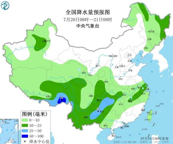 贵州重庆等西南一带强降雨不断 江南华南等地仍有39℃高温