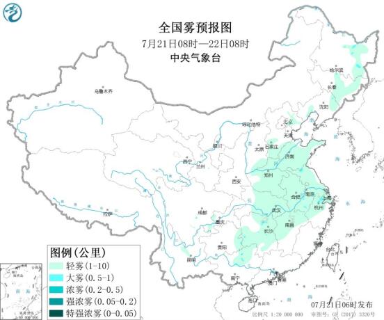 全国雾霾预报：华北中南部等地臭氧污染等级较高