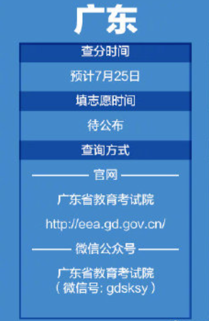 2020广东高考查分报志愿时间表 2020广东高考报志愿时间安排