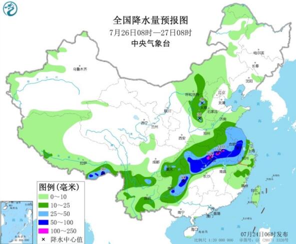 今日江汉江淮等地仍有较强降雨 江南华南气温40℃居高不下