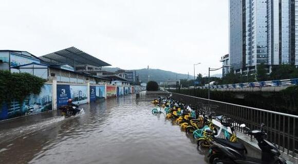 重庆33个区县普降暴雨 境内4条中小河流出现超警戒水位
