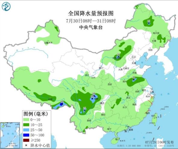 长江中下游强降雨结束迎35℃高温 华北东北等地仍有阵雨