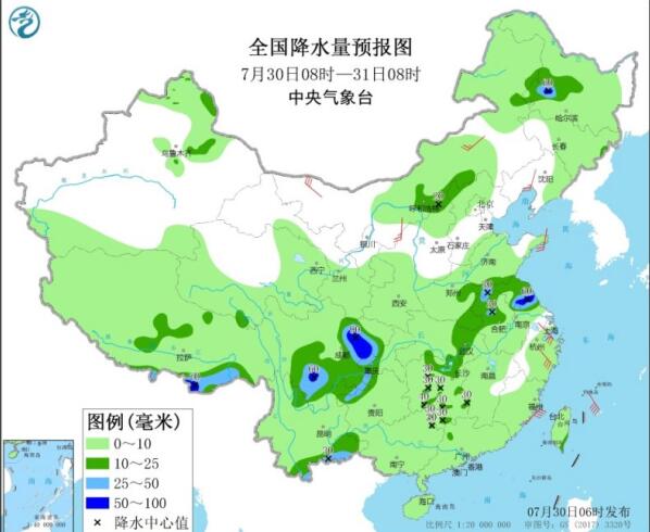 四川贵州等地仍有中到大雨 华北东北等地雷阵雨气温比较凉快
