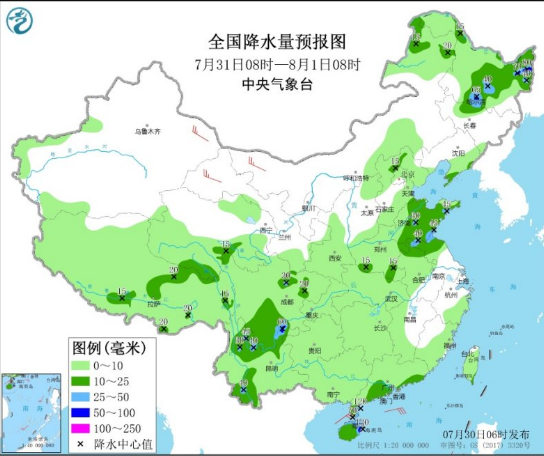 华北东北未来三天雷雨较多 西北华南等地持续高温