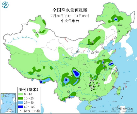 华北东北未来三天雷雨较多 西北华南等地持续高温