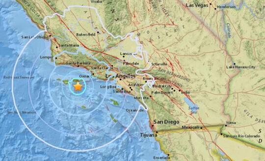 美国洛杉矶发生4.2级地震 目前暂未收到伤亡报告
