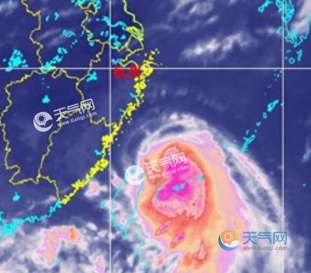 浙江台风路径实时发布系统4号"黑格比"距离浙江苍南还有395公里