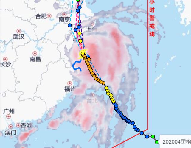 2020浙江台风路径实时发布系统 “黑格比”为14年来首个正面登陆温州台风