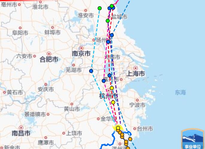 台风黑格比登陆最新发展路径情况 每小时20公里北穿浙江进江苏