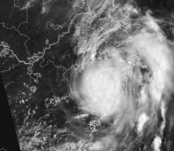 温州台风网4号台风卫星云图 “黑格比”今天最新清晰卫星云图