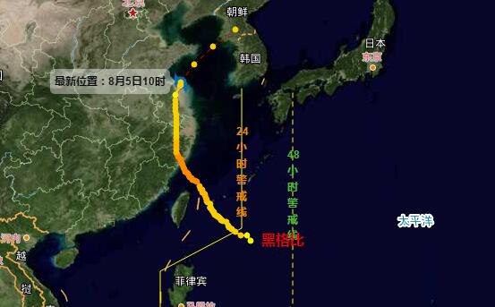 台风黑格比升级为热带风暴级逼近朝鲜 黑格比未来会登陆朝鲜吗