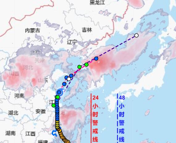 温州台风网4号台风路径图最新 未来会登陆山东吗