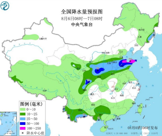 山东台风路径实时图最新今天 4号黑格比逼近山东出现强降水