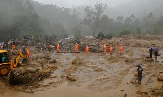 印度喀拉拉邦滑坡已造成43人死亡 未来几天依旧会有大暴雨