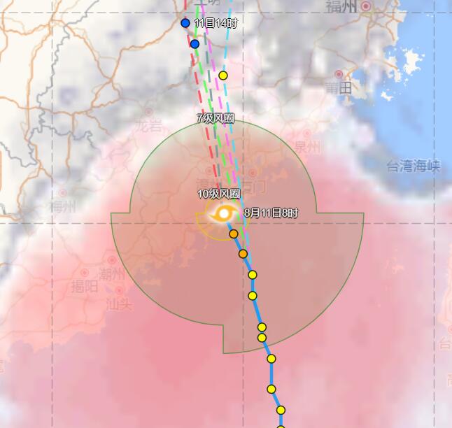 2020福建台风路径实时发布系统6号台风  目前仍在漳浦境内风力12级