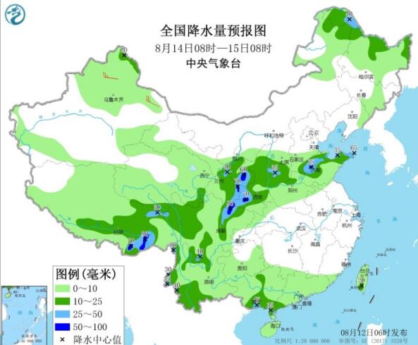 四川暴雨成灾降雨量100毫米以上 今天北方的雨水也持续不断