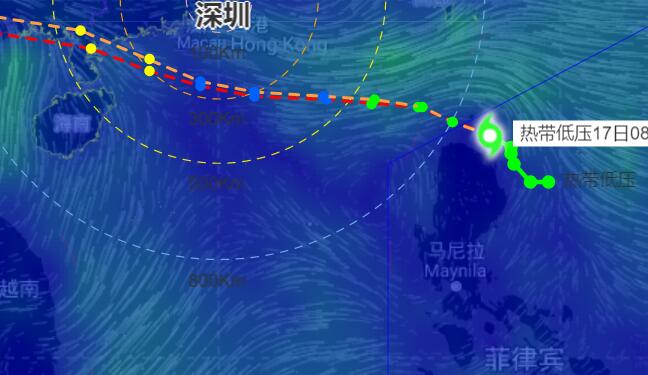 2020年7号台风海高斯最新消息 明天将生成未来可达12级台风级别