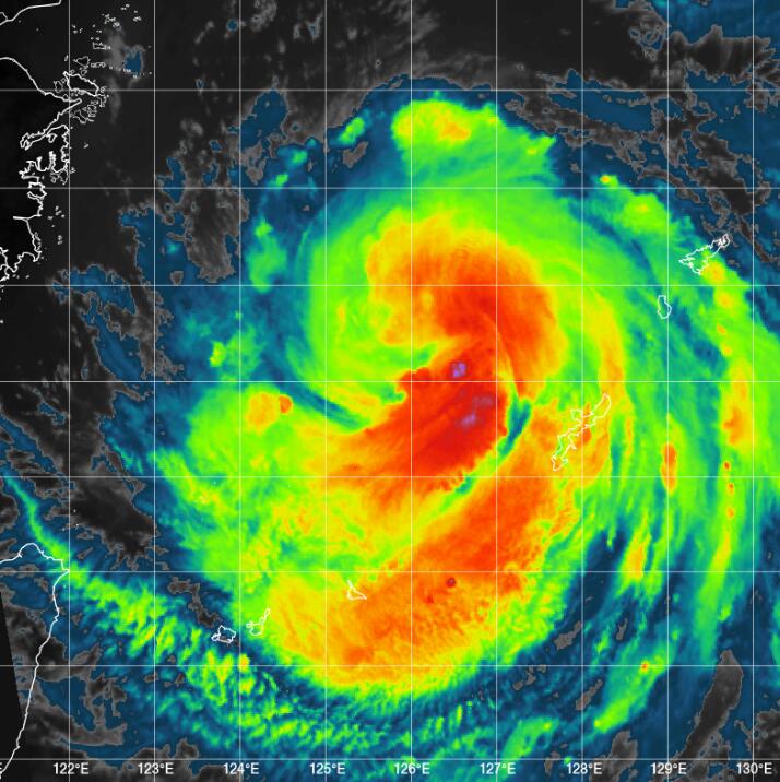 台风路径实时发布系统八号台风云图 “巴威”今日最新清晰卫星云图