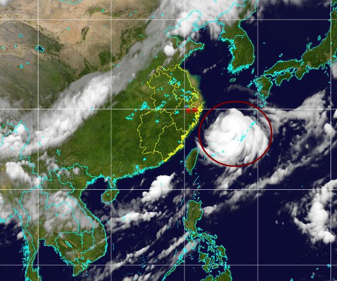 台风路径实时发布系统八号台风云图 “巴威”今日最新清晰卫星云图