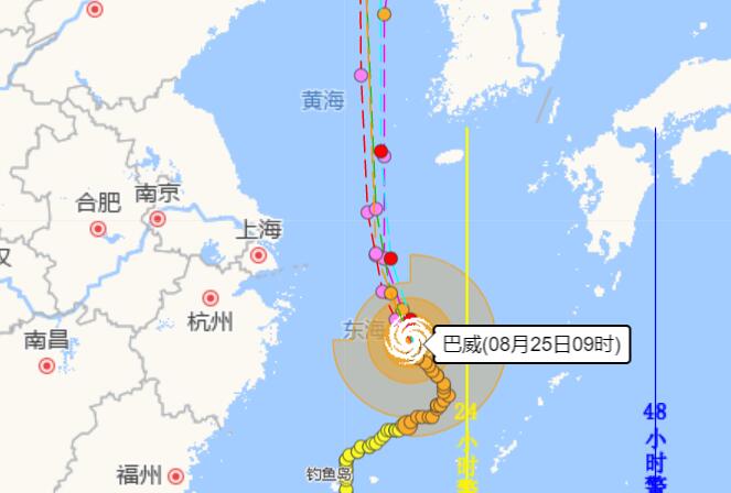 温州台风网台风巴威2020实时路径图 最新8号台风实时路径跟踪