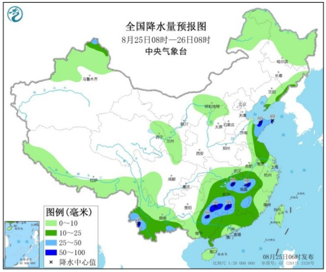 巴威台风实时路径图 预计登陆朝鲜西部到辽宁东部一带沿海