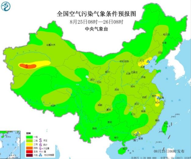 2020全国雾霾预报：甘肃西部等地的部分地区有扬沙或浮尘天气