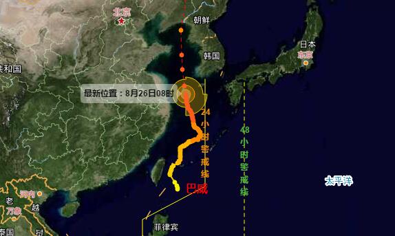 2020年8号台风最新消息今天 台风巴威将登陆辽宁目前风力14级