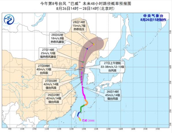 受台风巴威外围环流影响 今明两天内蒙古迎大风降水